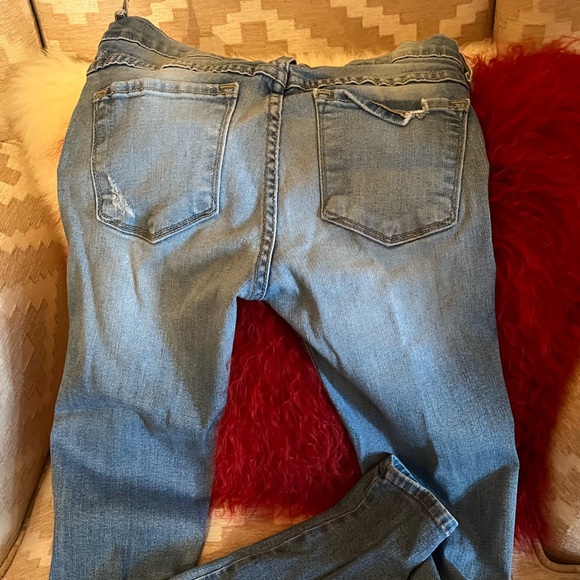 Flying Monkey Deconstructed Low Rise Skinny Jeans Sz 26 - Picture 5 of 7